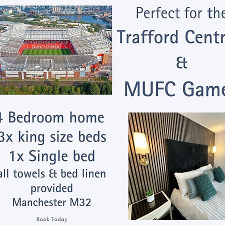Waterside Mufc & Trafford Centre Townhouse 4 Bedroom Free Parking Манчестер Екстер'єр фото